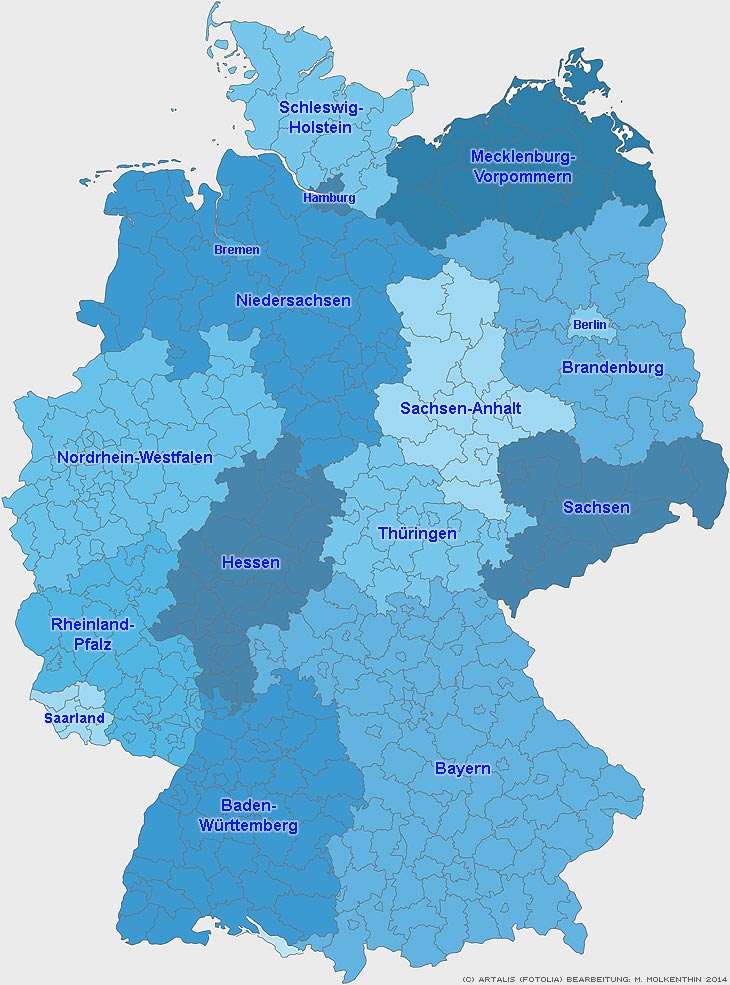 Bundesländer von Deutschland (Karte)